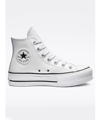 CT All Star Leather Platform White/Black/White Shoes acheter en ligne