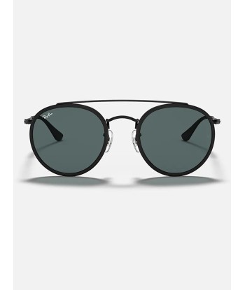 Round Double Bridge Black/Blue Grey Sunglasses Vous souhaitez 