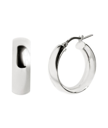 Chunky Hoops Earrings In Silver la colonne vertébrale