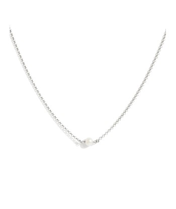 Freshwater Pearl Necklace In Silver prix