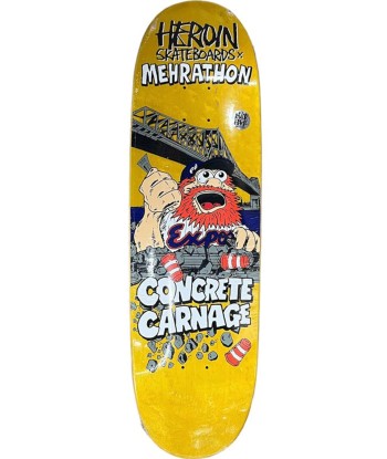 Mehrathon x Heroin Concrete Carnage Egg Old School 9 Skateboard Deck les ligaments